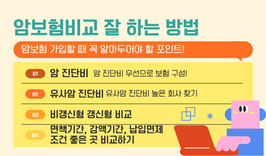 암보험비교 잘하는 방법